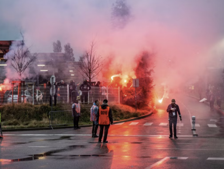 I tifosi del Marsiglia costretti a tornare indietro prima della partita di Montpellier