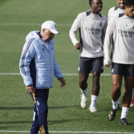 Il Real Madrid si allena in vista della sfida di Champions League contro il Milan